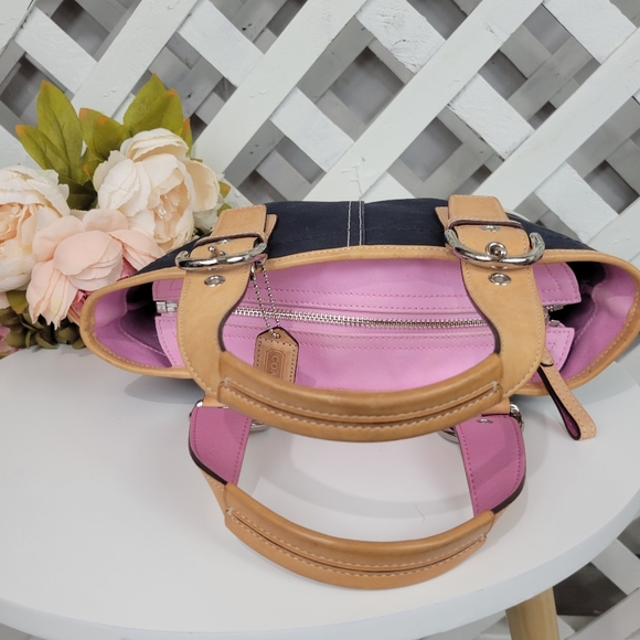 Vintage Coach Mini Soho Canvas and Leather Tote - Picture 7 of 14